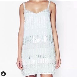 SOLD French Connection Sequin Dress Color blue 4